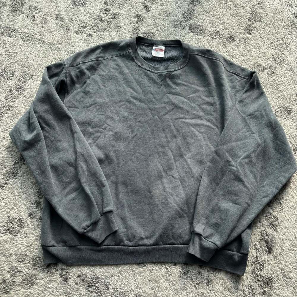 Vintage Jerzees Charcoal Grey Crewneck Sweatshirt 🧶
